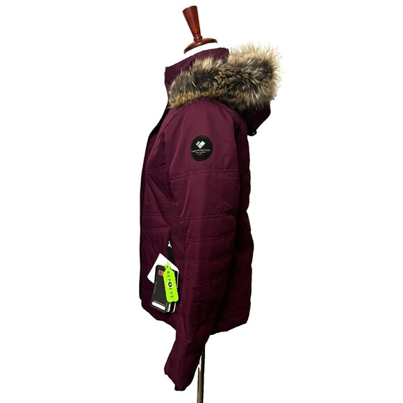 NWT $259 Obermeyer Tuscany II Women's 4 Ski Jacket Coat Faux Fur Purple Winter - Picture 3 of 16